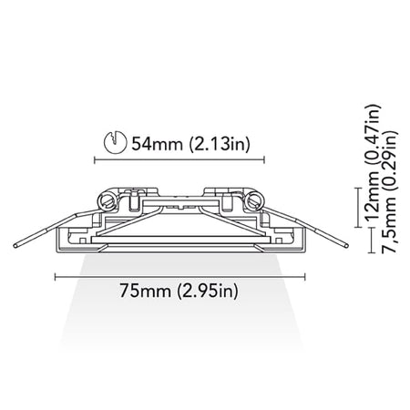 BCM - Alabama 75 Downlight - 2W, 8-32V, IP66, Warm White/Red — Quality Boat Parts