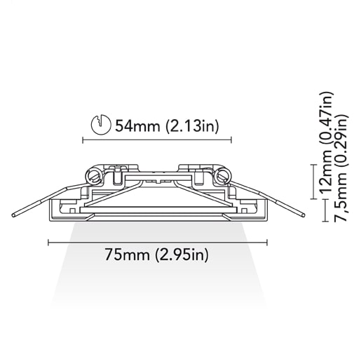 BCM - California 75 Courtesy Light - 2W, 8-32V, IP66, Opal Screen, Wide Beam — Quality Boat Parts