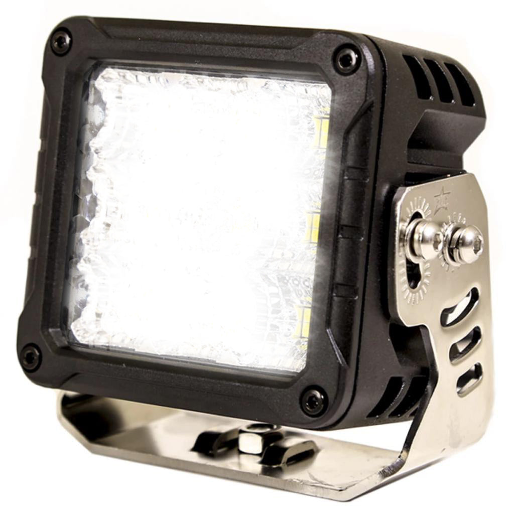 Plash - XTREME Cube Spotlight - IP67, 9-36V, 6000K, Cool White, 21600lm, 10A (180-FL-BLK) — Quality Boat Parts