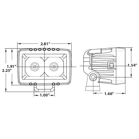 Plash - Low Profile LED Spreader Light - 120° Scene Flood, 20W, IP69K, 9-36V, 2600lm, 1.6A (20-LP-SC) — Quality Boat Parts