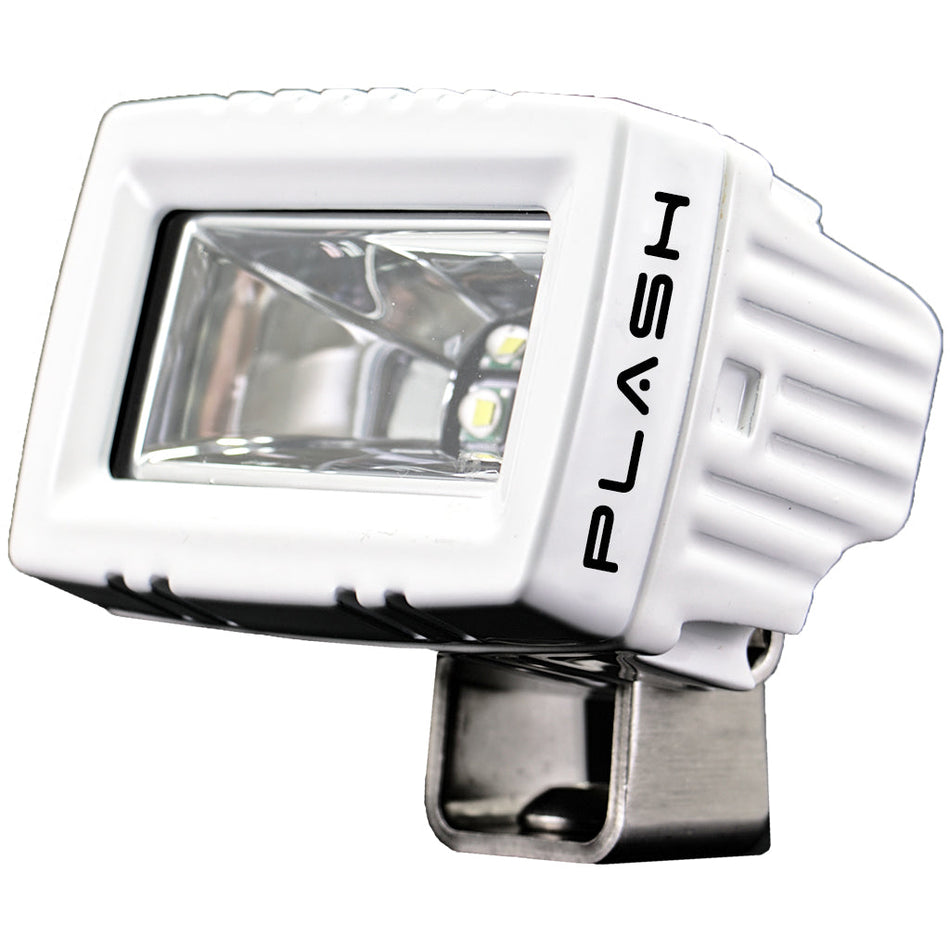 Plash - Low Profile LED Spreader Light - 120° Scene Flood, White, 20W, IP69K, 9-36V, 1.6A, 2600lm (20-LP-SC-WHT) — Quality Boat Parts
