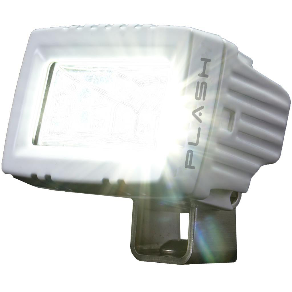 Plash - Low Profile LED Spreader Light - 120° Scene Flood, White, 20W, IP69K, 9-36V, 1.6A, 2600lm (20-LP-SC-WHT) — Quality Boat Parts