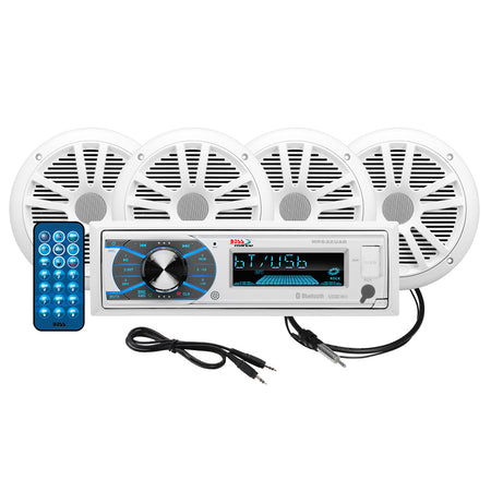 Boss Audio - MCK632WB Kit Speaker - 6.5", White, AM/FM/BT/USB, Remote Control — Quality Boat Parts