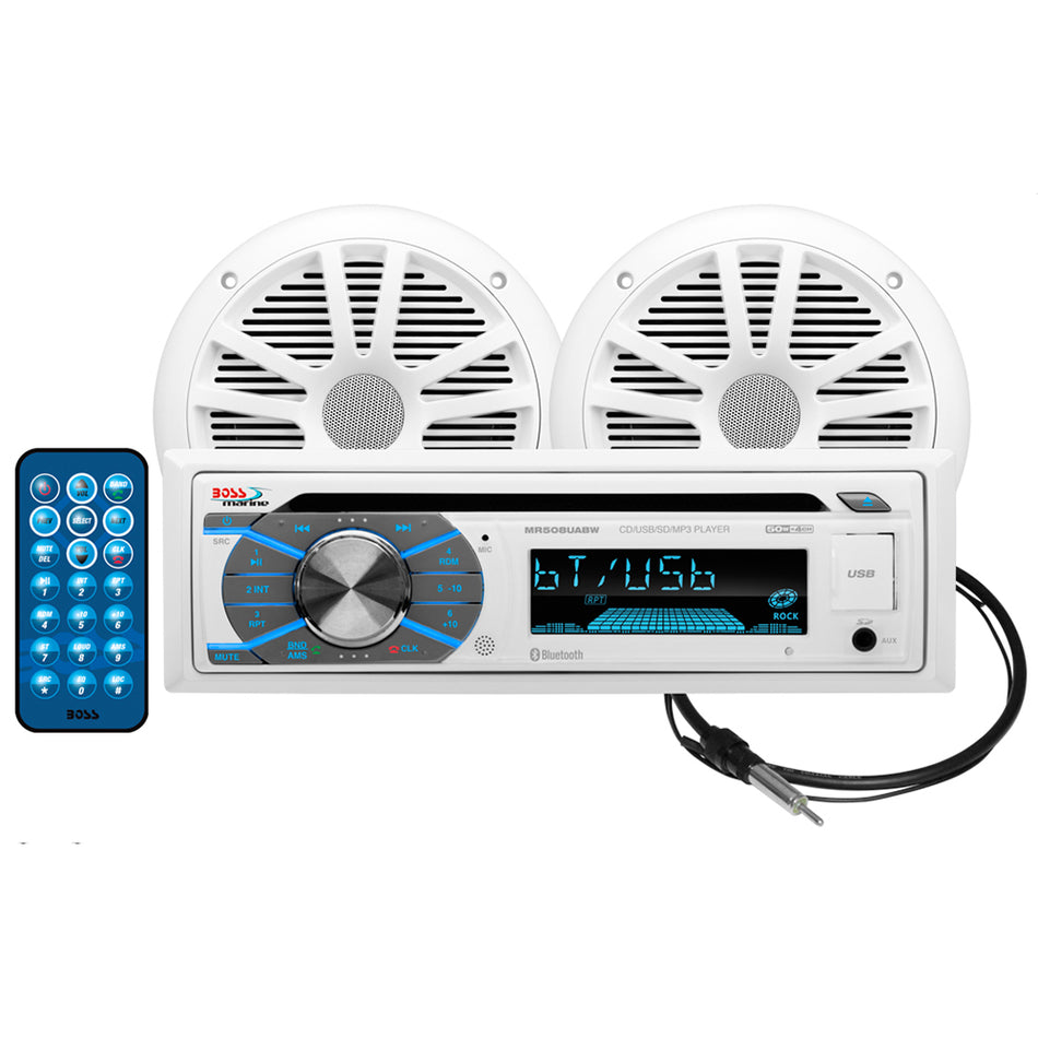Boss Audio - MCK508WB Kit Speakers - AM/FM/CD/BT/USB, 6.5", Remote control — Quality Boat Parts