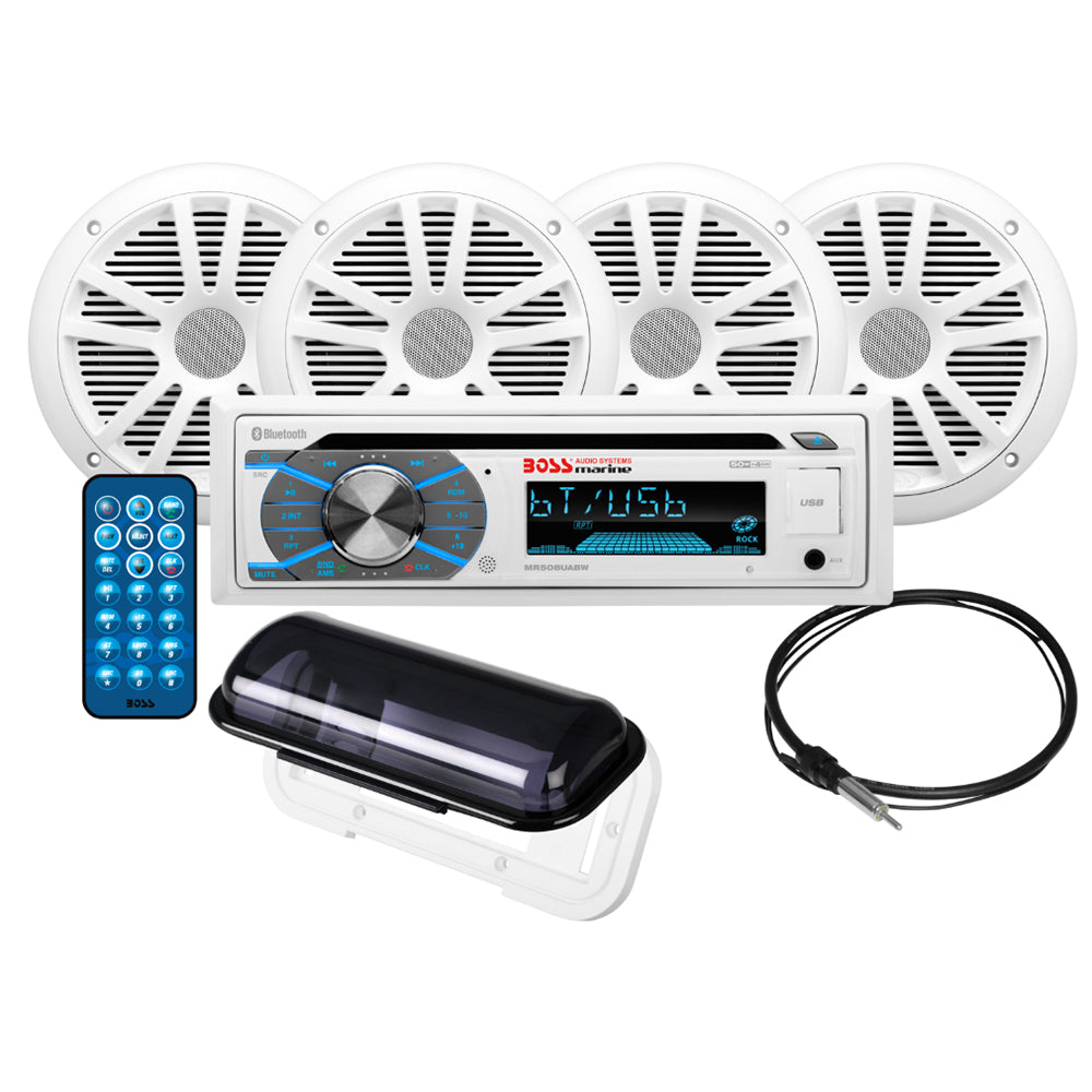 Boss Audio - MCK508WB Kit Speakers - AM/FM/CD/BT/USB, 6.5", Remote control — Quality Boat Parts