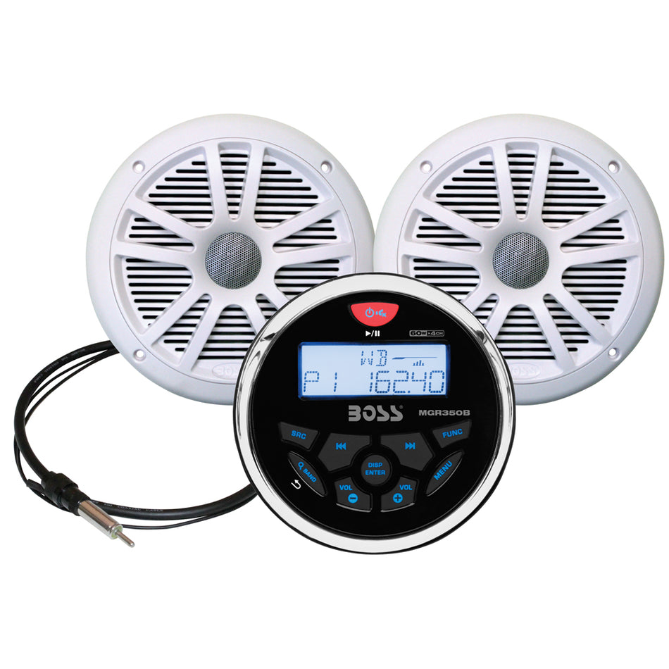 Boss Audio - MCKGB350 Kit Speakers - 6.5", AM/FM/BT/USB — Quality Boat Parts