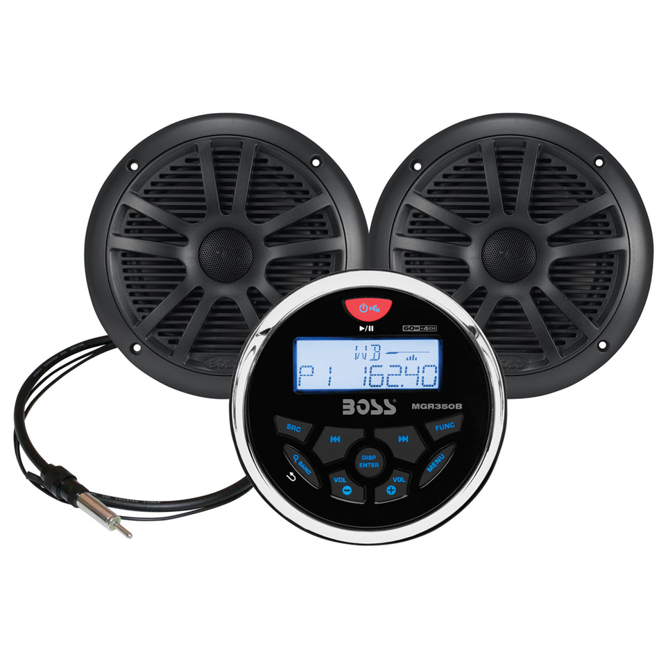 Boss Audio - MCKGB350 Kit Speakers - 6.5", AM/FM/BT/USB — Quality Boat Parts
