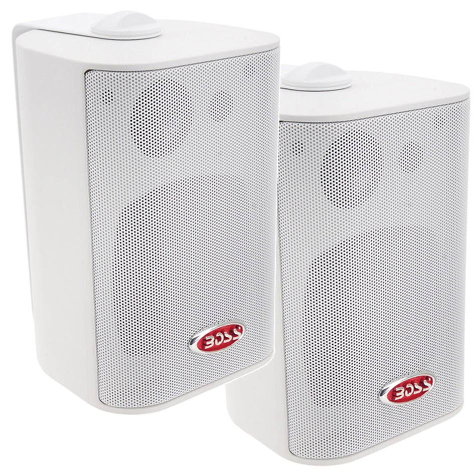 Boss Audio - MR4 Box Speakers - 4", 80Hz/20kHz, Water-Resistant, 4 Ohms, 200W — Quality Boat Parts