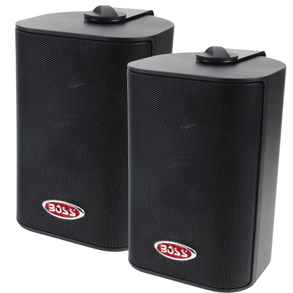 Boss Audio - MR4 Box Speakers - 4", 80Hz/20kHz, Water-Resistant, 4 Ohms, 200W — Quality Boat Parts