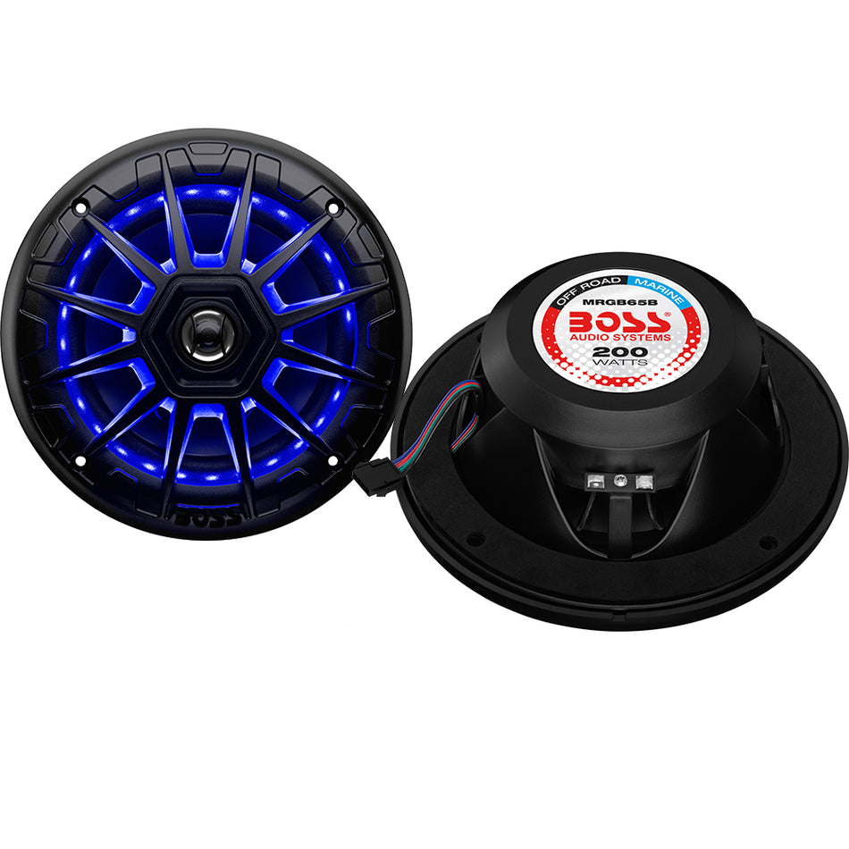 Boss Audio - MRGB Speakers - With RGB Lighting, 200W — Quality Boat Parts