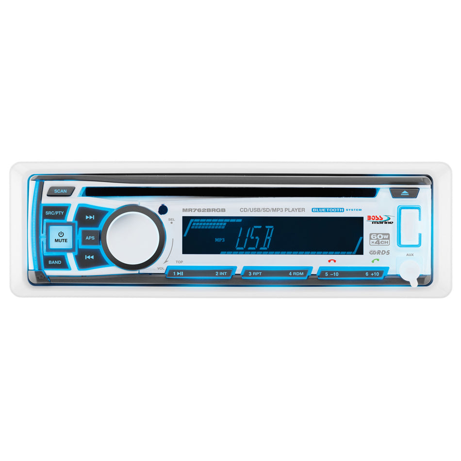 Boss Audio - MR762BRGB Marine Stereo w/ AM/FM/CD/BT/USB — Quality Boat Parts