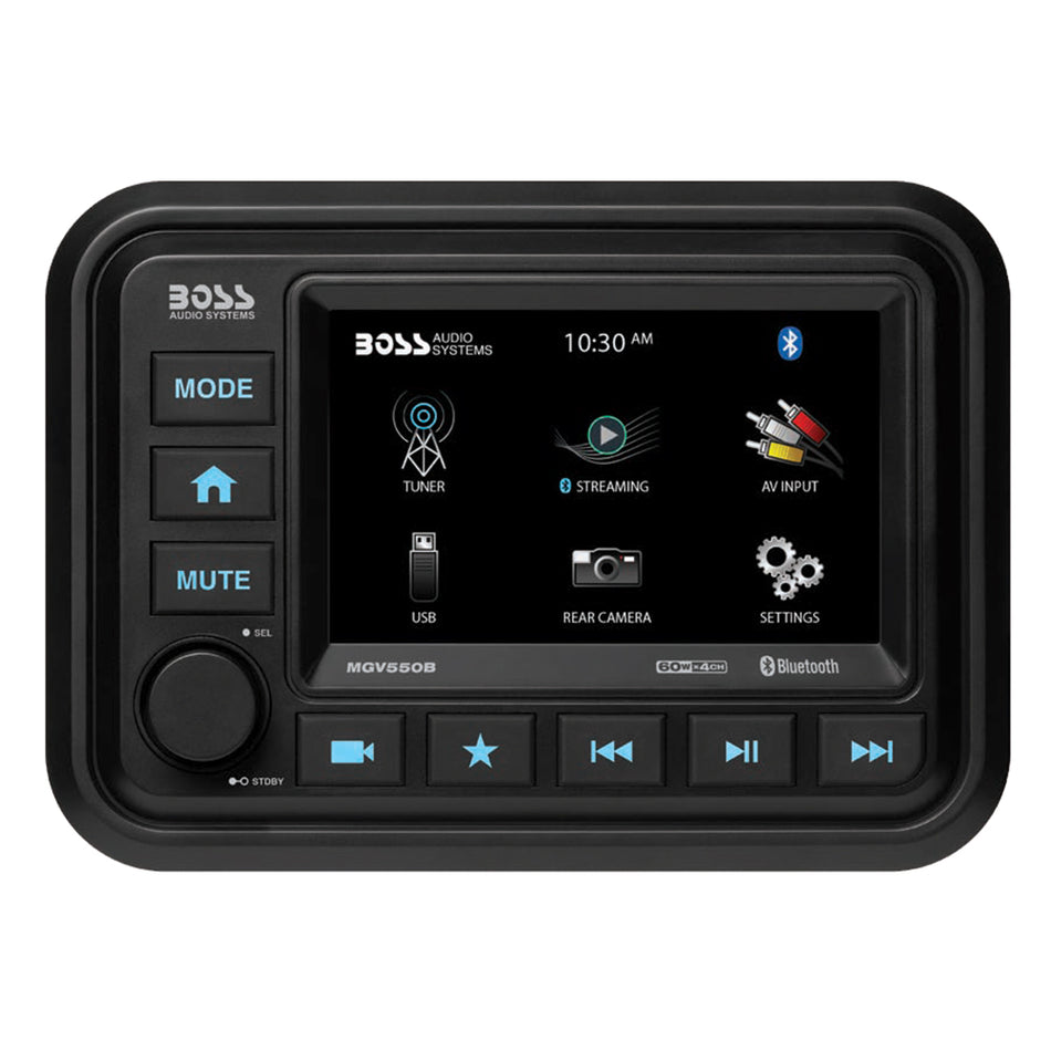 Boss Audio - MGV550B Marine Stereo w/ AM/FM/BT/Rear Camera — Quality Boat Parts