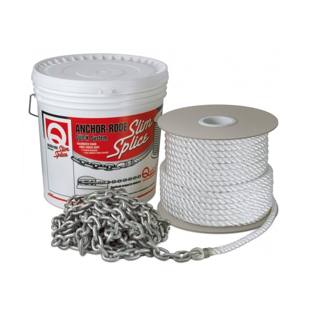 Quick Marine - Anchor Rode - 7mm, Chain 15ft, 3-Strand Polyester 300ft — Quality Boat Parts