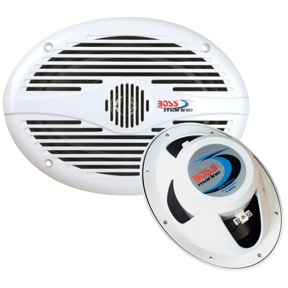 Boss Audio - 6" x 9" MR690 Oval Speakers - White - 350W — Quality Boat Parts