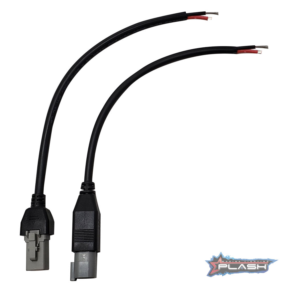 Plash - DTP/ATP Connector - Pigtail Kit, Male/Female, 1ft (WH-DT-CONN-M/F) — Quality Boat Parts