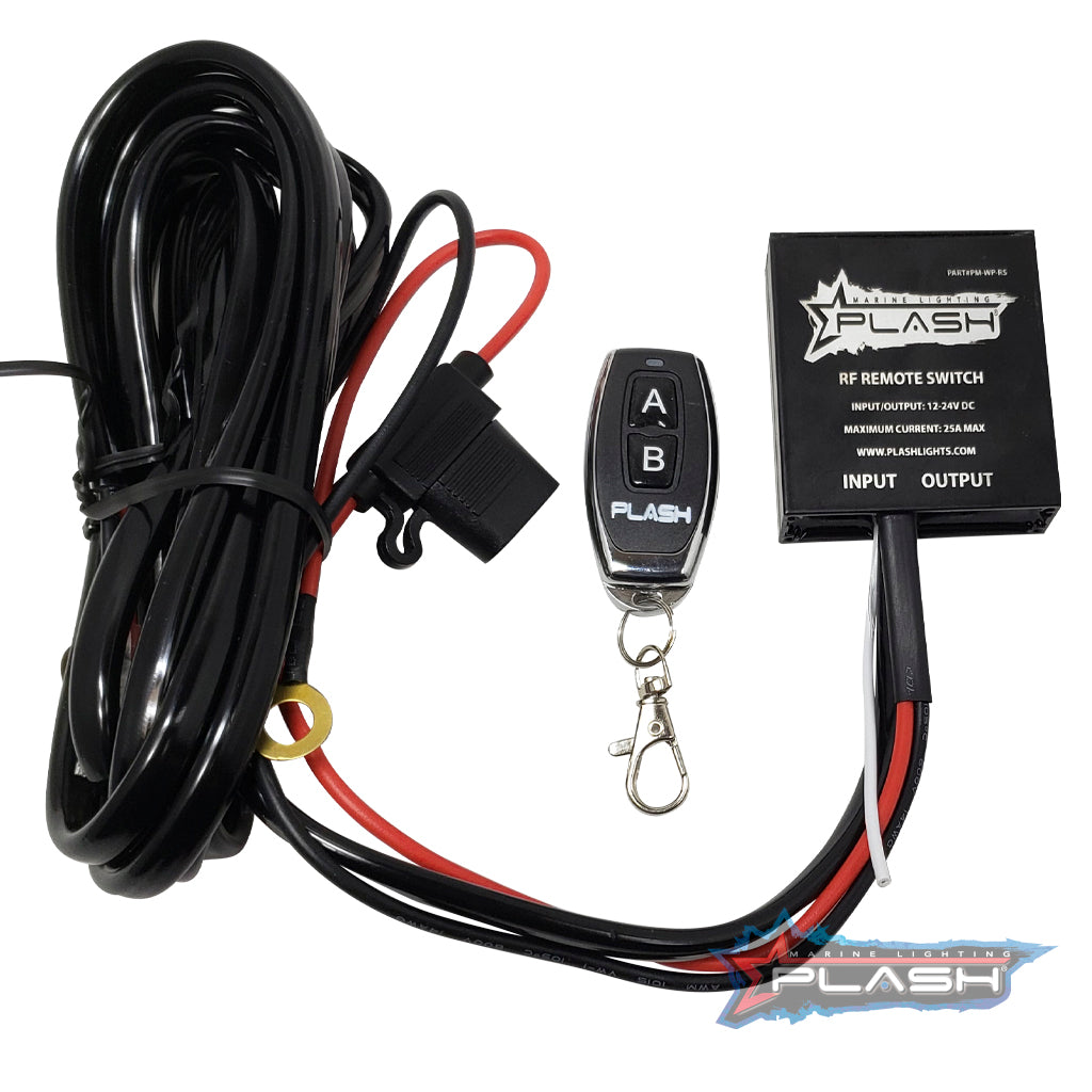 Plash - Waterproof Switch - with Key Fob Remote, 25A, 12-24V, IP68 (WH-WP-RS) — Quality Boat Parts