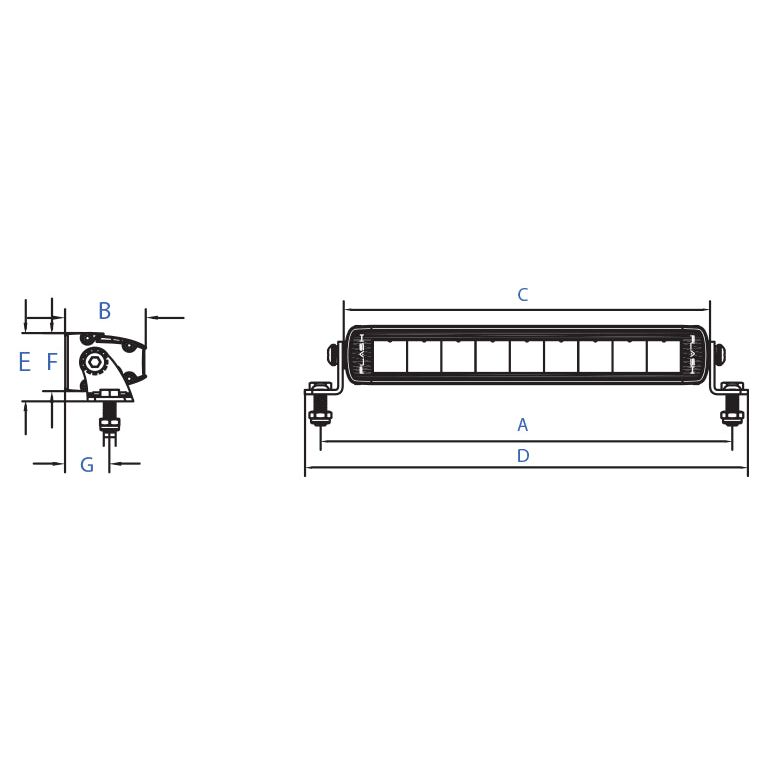 Plash - X2-Series 20" LED Light Bar - White, 16,800lm, 9-32V, 200W, IP67, 6000K, Cool White (X2-20-WHT) — Quality Boat Parts