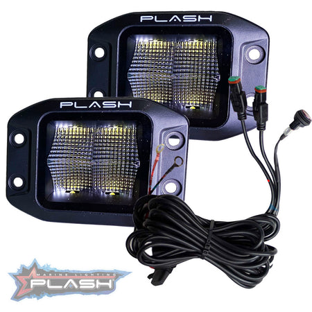 Plash - X2 Cube Flood Light - 40W, IP67, 6000K, Cool White, 4800lm — Quality Boat Parts
