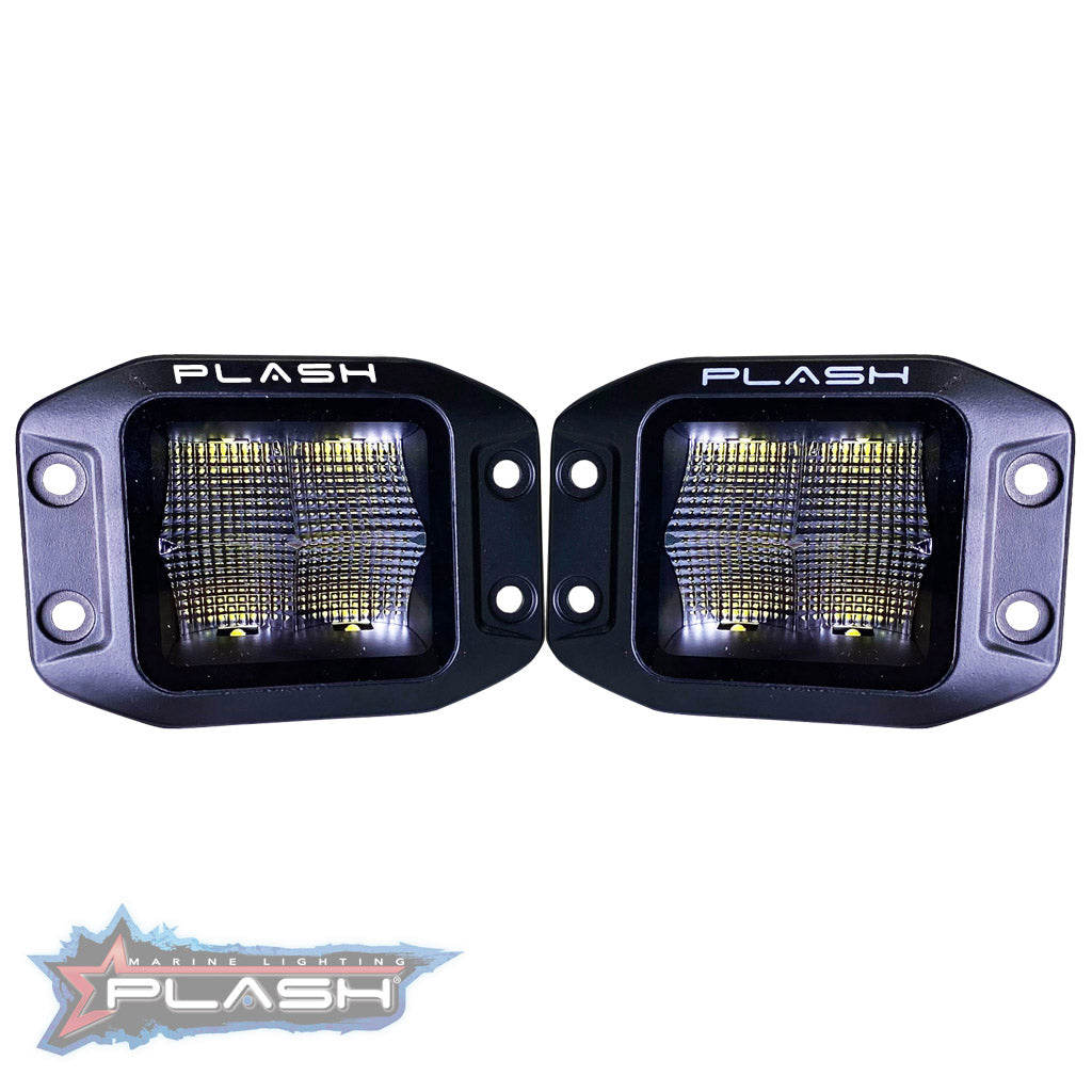 Plash - X2 Cube Flood Light - 40W, IP67, 6000K, Cool White, 4800lm — Quality Boat Parts