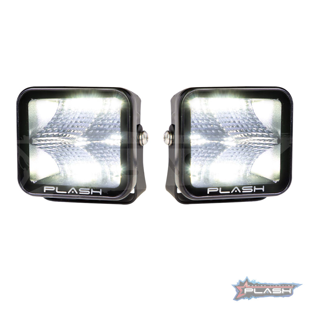 Plash - X2 Cube Flood Light - 40W, IP67, 6000K, Cool White, 4800lm — Quality Boat Parts