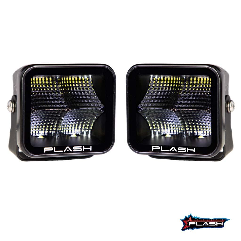 Plash - X2 Cube Flood Light - 40W, IP67, 6000K, Cool White, 4800lm — Quality Boat Parts