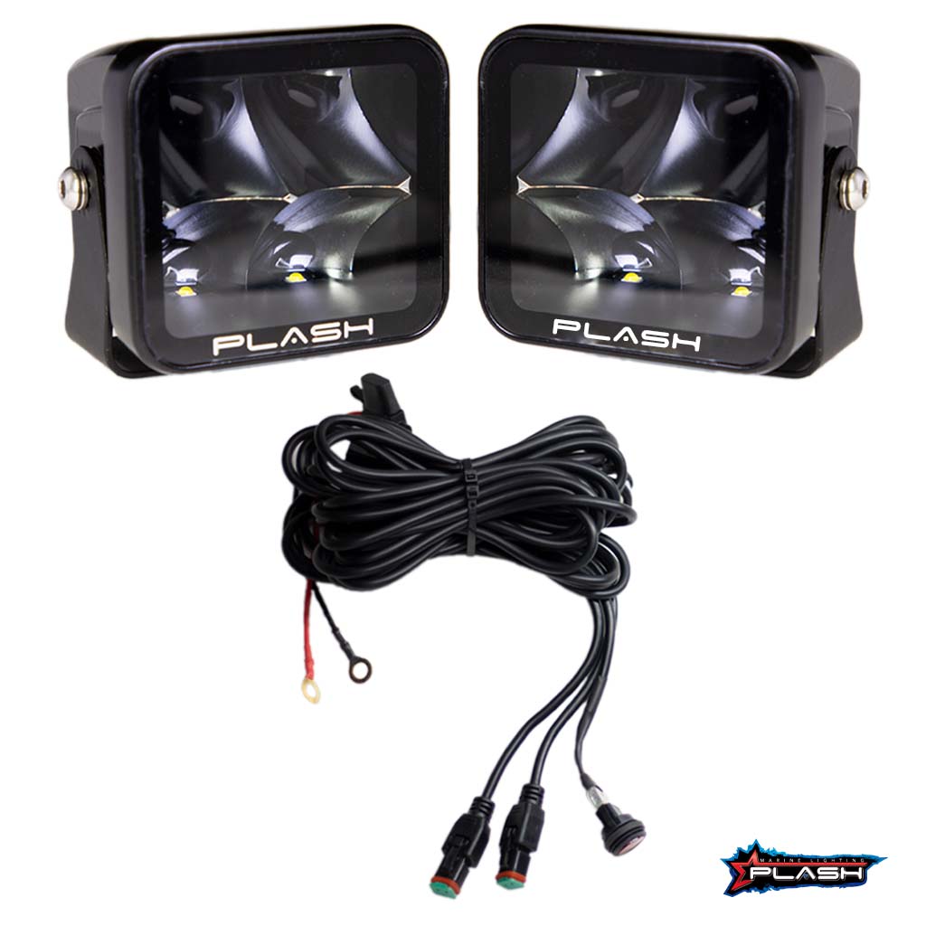Plash - X2 Cube Spotlight - 40W, 10° Spot, IP67, 6000K, Cool White, 9-32V — Quality Boat Parts