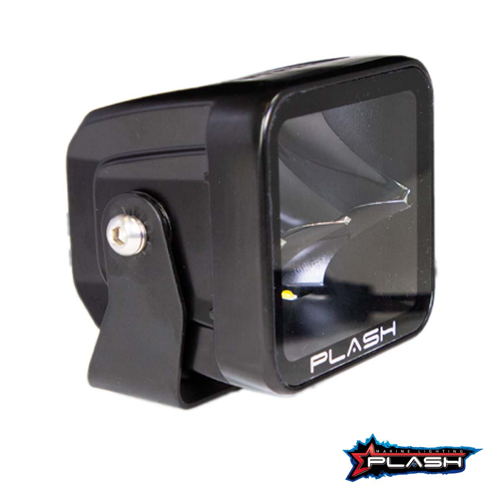 Plash - X2 Cube Spotlight - 40W, 10° Spot, IP67, 6000K, Cool White, 9-32V — Quality Boat Parts