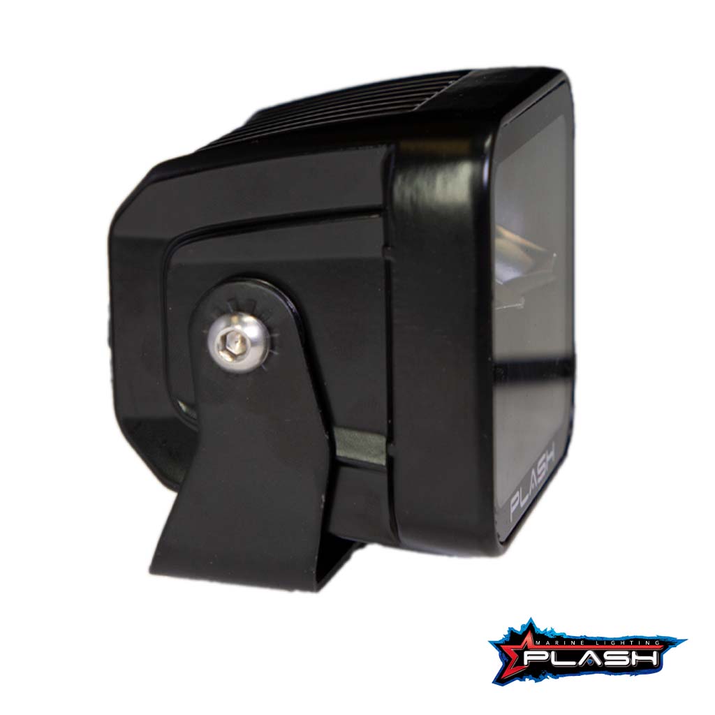 Plash - X2 Cube Spotlight - 40W, 10° Spot, IP67, 6000K, Cool White, 9-32V — Quality Boat Parts