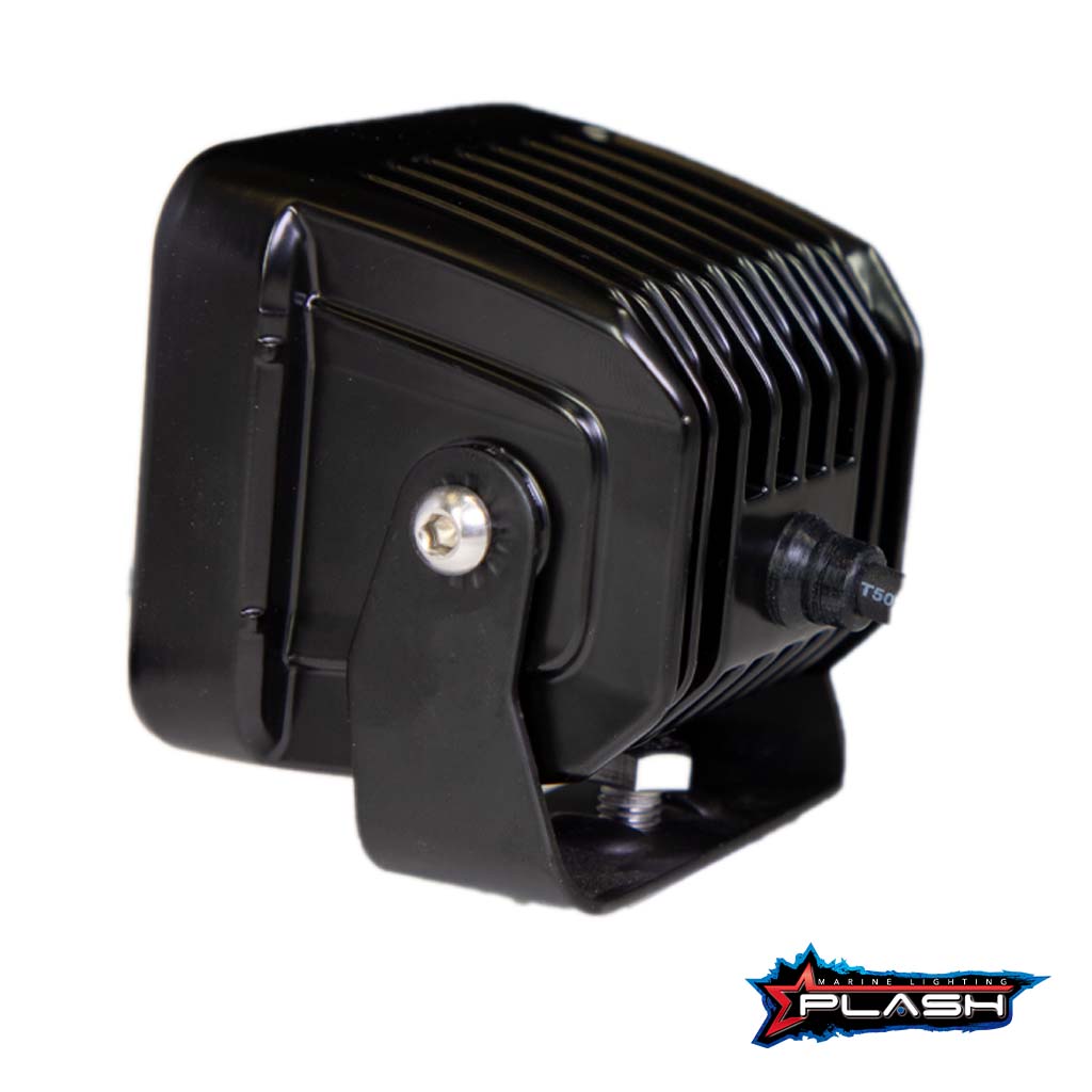 Plash - X2 Cube Spotlight - 40W, 10° Spot, IP67, 6000K, Cool White, 9-32V — Quality Boat Parts