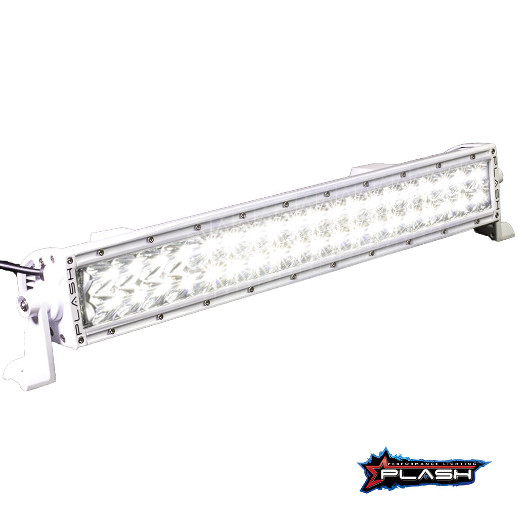 Plash - XX-Series 20" LED Light Bar - White, 5W, 23600lm, 6000K, Cool White, 9-36V, IP68 (XX-20-5W-WHT) — Quality Boat Parts