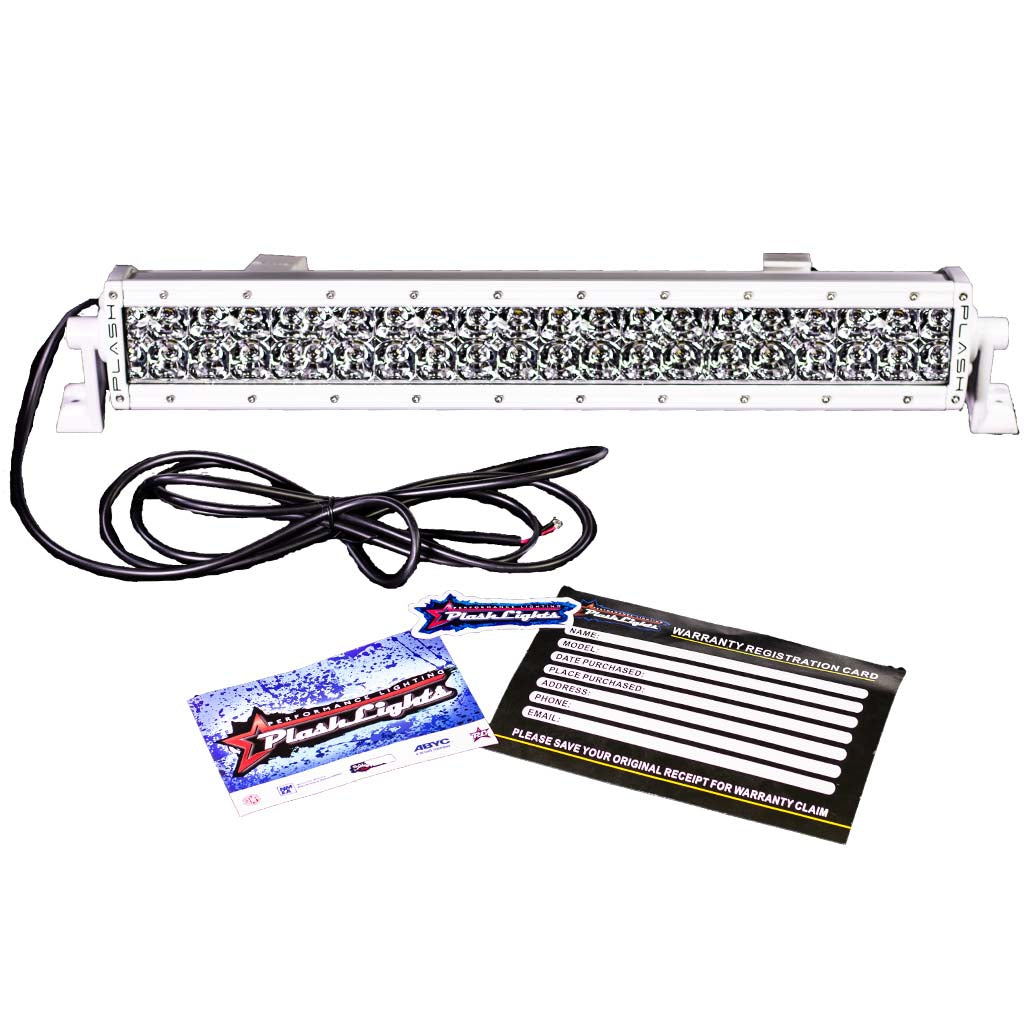 Plash - XX-Series 20" LED Light Bar - White, 5W, 23600lm, 6000K, Cool White, 9-36V, IP68 (XX-20-5W-WHT) — Quality Boat Parts