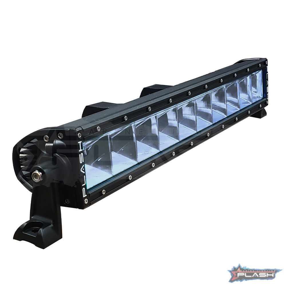 Plash - 20" Fishing Light Bar - 200W, Warm White, 3000K, 12,240lm, IP69K, 9-36V, 7A (XX-20-WW) — Quality Boat Parts
