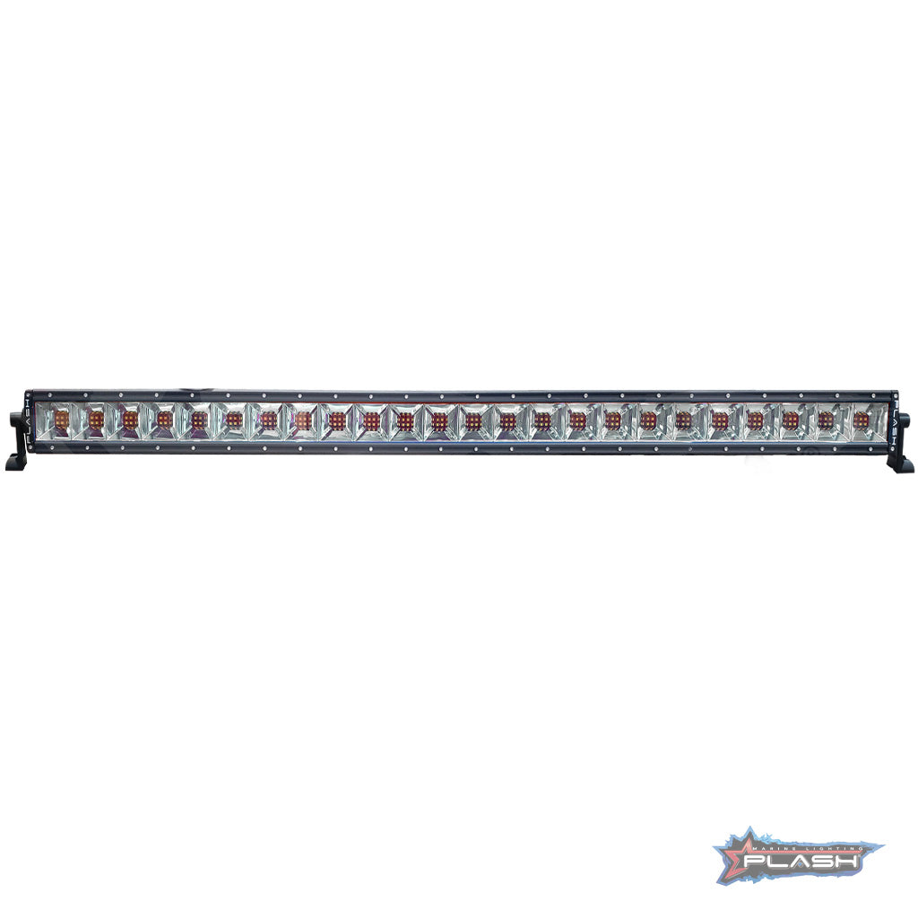Plash - 40" Fishing Light Bar - Black, 400W, Warm White, 3000K, 22950lm, 9-36V, IP69K (XX-40-WW) — Quality Boat Parts