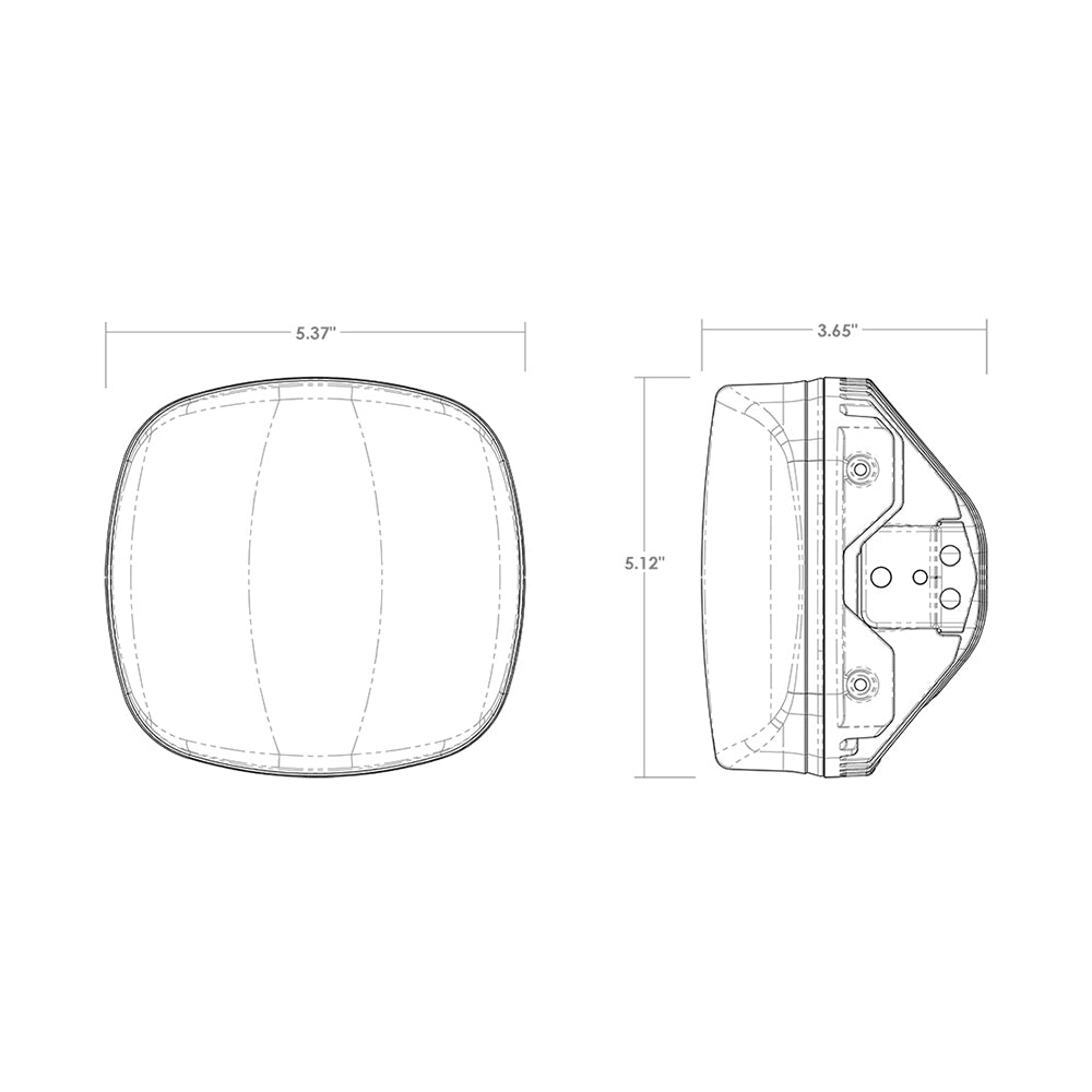 RIGID Industries - Adapt Moto Kit XE Number Plate - Durable Polypropylene — Quality Boat Parts