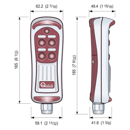 Quick Marine - Hand Held Windlass Remote - Watertight (IP67) - 6-30V, 4A — Quality Boat Parts