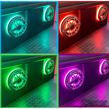Plash - JL Audio M3/M6 880X (PAIR) LED Speaker Ring - RGB, 12V, IP67 (SPKR-KIT-JL-M6-880X) — Quality Boat Parts
