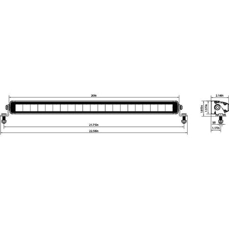 Plash - SRX2-Series LED Light Bar - 9-32V, IP67, 6000K, Cool White, 105W, 7.9A — Quality Boat Parts