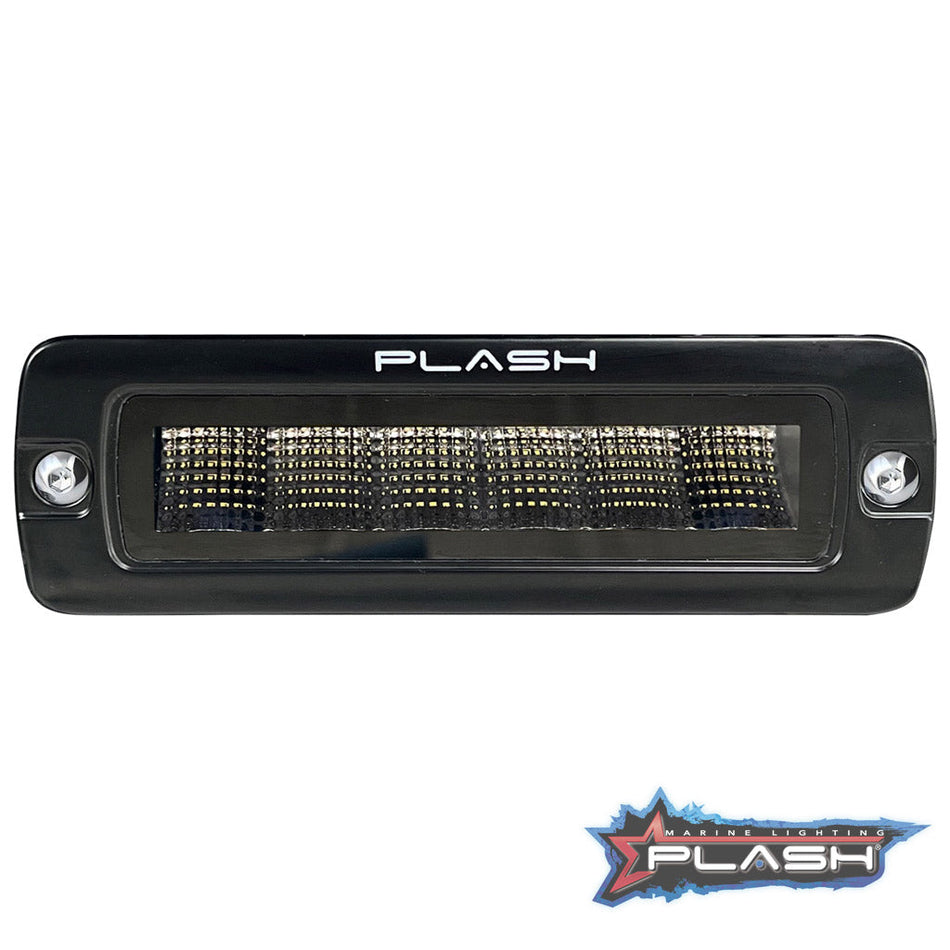 Plash - SRX2 Series 6" LED Reverse Light - Black, IP67, 5700K, Cool White, 2880lm Flush Mounted — Quality Boat Parts