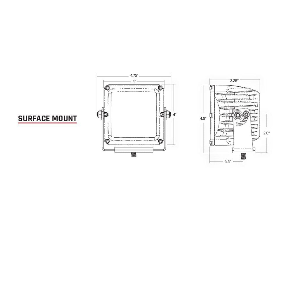 RIGID Industries - D-XL PRO - 89W, 9-36V, IP68, Polycarbonate Lens, Surface Mount, UV-Resistant, 12 LED — Quality Boat Parts