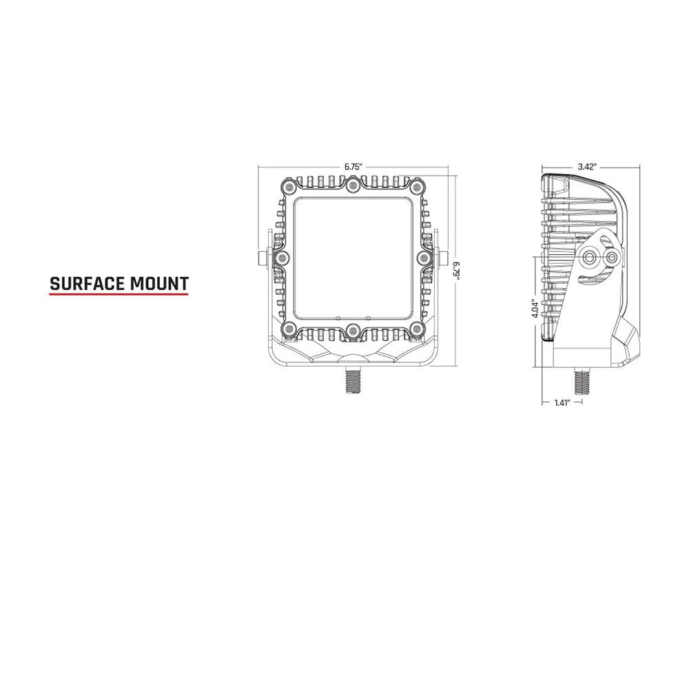 RIGID Industries - Q-Series Pro Lens - Amber, 9-36V, IP68, 123W, 8.8A — Quality Boat Parts