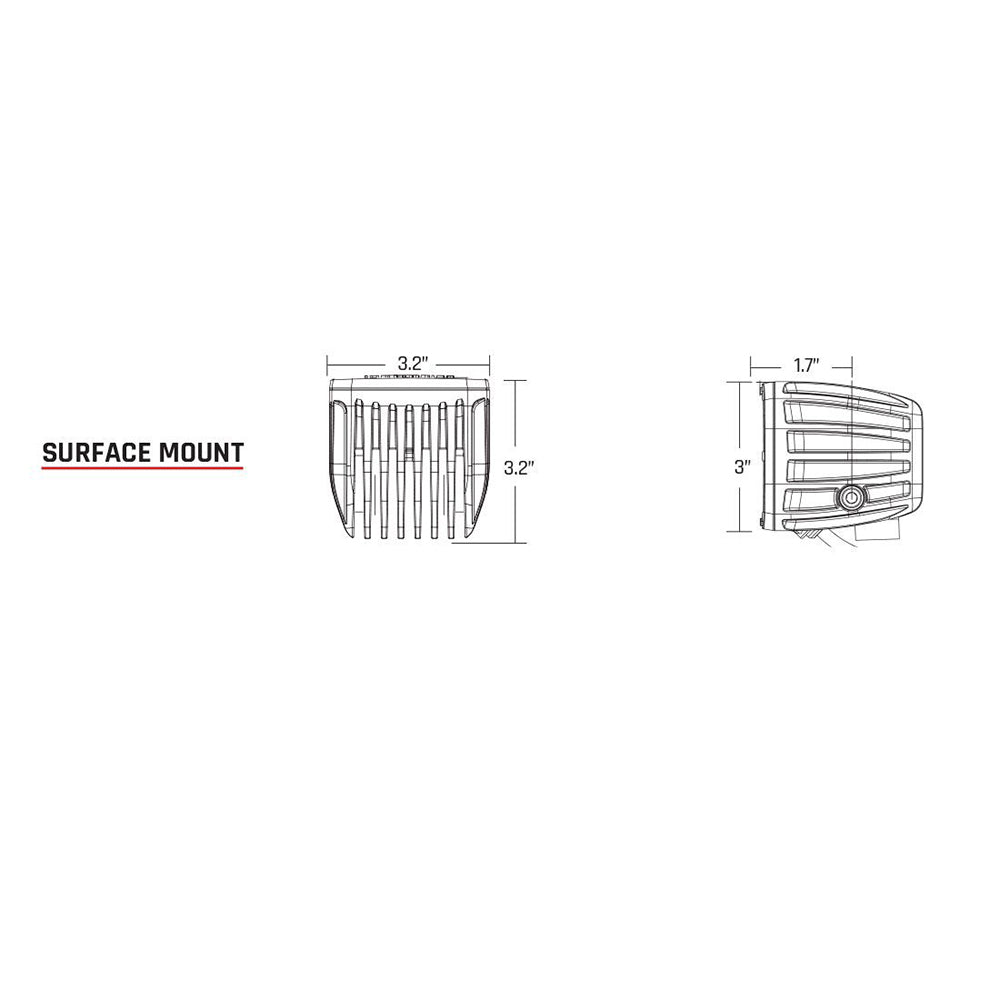 RIGID Industries - Radiance Pod - 15W, 9-15V, 1A, IP68, Aluminum, Polycarbonate Lens — Quality Boat Parts