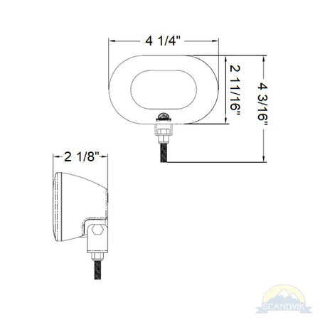 SCANDVIK - Spreader Light - IP68, 10W, 500lm, Polycarbonate Lens, UV Resistant (41435) — Quality Boat Parts