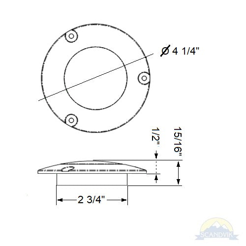 SCANDVIK - Cockpit Light - 12V, 2W, IP67, 128lm, Warm White (41372P) — Quality Boat Parts