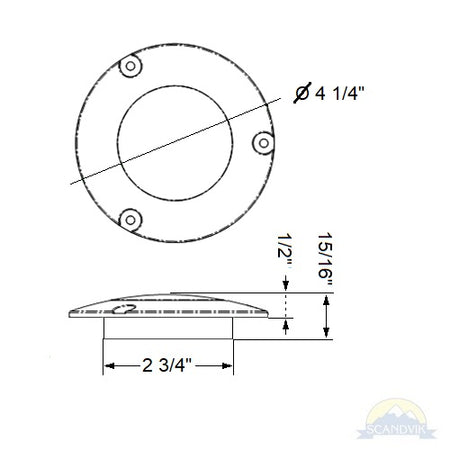 SCANDVIK - Cockpit Light - 12V, 2W, IP67, 128lm, Warm White (41372P) — Quality Boat Parts