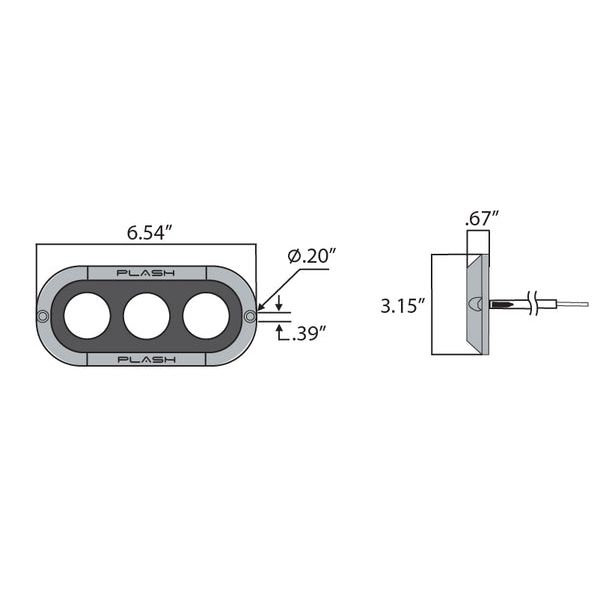 Plash - Grande Underwater Transom Light - 180W, 12V, IP68, 10.5A, 7160Lm — Quality Boat Parts