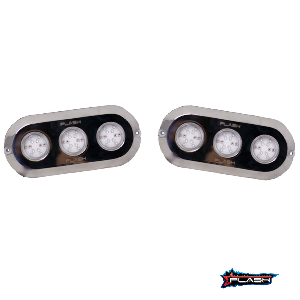 Plash - Grande Underwater Transom Light - RGB, 180W, 12V, 9.4A, 13950lm (PL-UWL-180RGB-K-C) — Quality Boat Parts