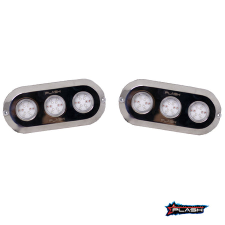 Plash - Grande Underwater Transom Light - RGB, 180W, 12V, 9.4A, 13950lm (PL-UWL-180RGB-K-C) — Quality Boat Parts