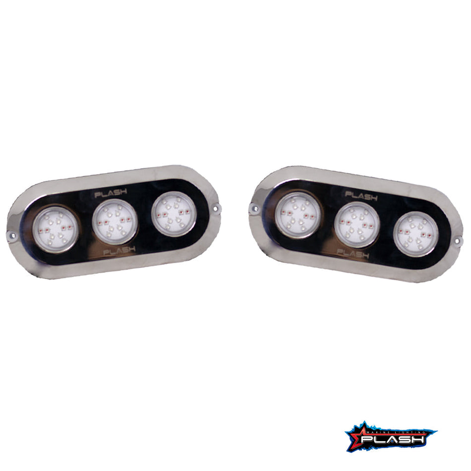 Plash - Grande Underwater Transom Light - RGB, 180W, 12V, 9.4A, 13950lm (PL-UWL-180RGB-K-C) — Quality Boat Parts