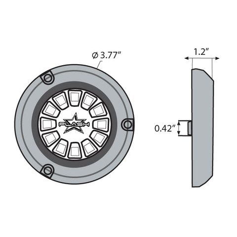 Plash - Underwater Transom Light - Blue/Green, 51.6W, 12V, IP68, 5258lm (PL-UWL-EPIK-B/G) — Quality Boat Parts