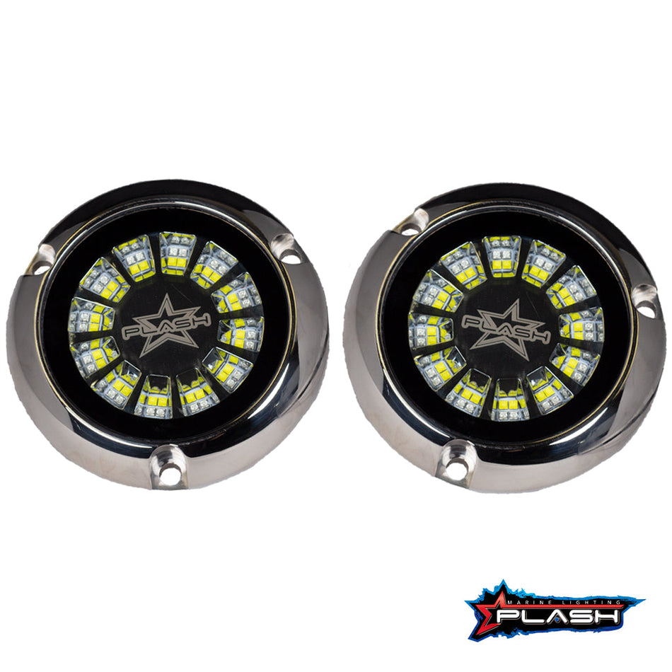Plash - EPIK Underwater Transom Light - Blue/White, IP68, 4.1A, 51.6W (PL-UWL-EPIK-B/W-K) — Quality Boat Parts